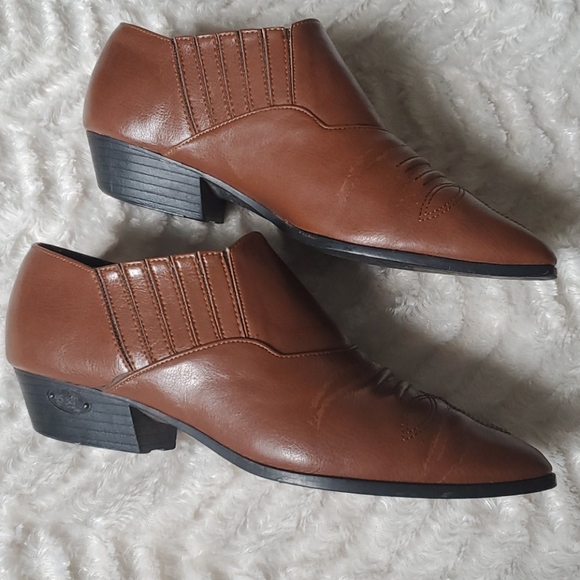 Vintage Sam & Libby Western Shoe Booties Slip On - Picture 3 of 7